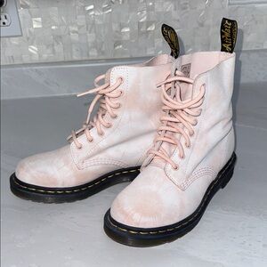 NWOT Dr. Martens Light Pink Combat Boots